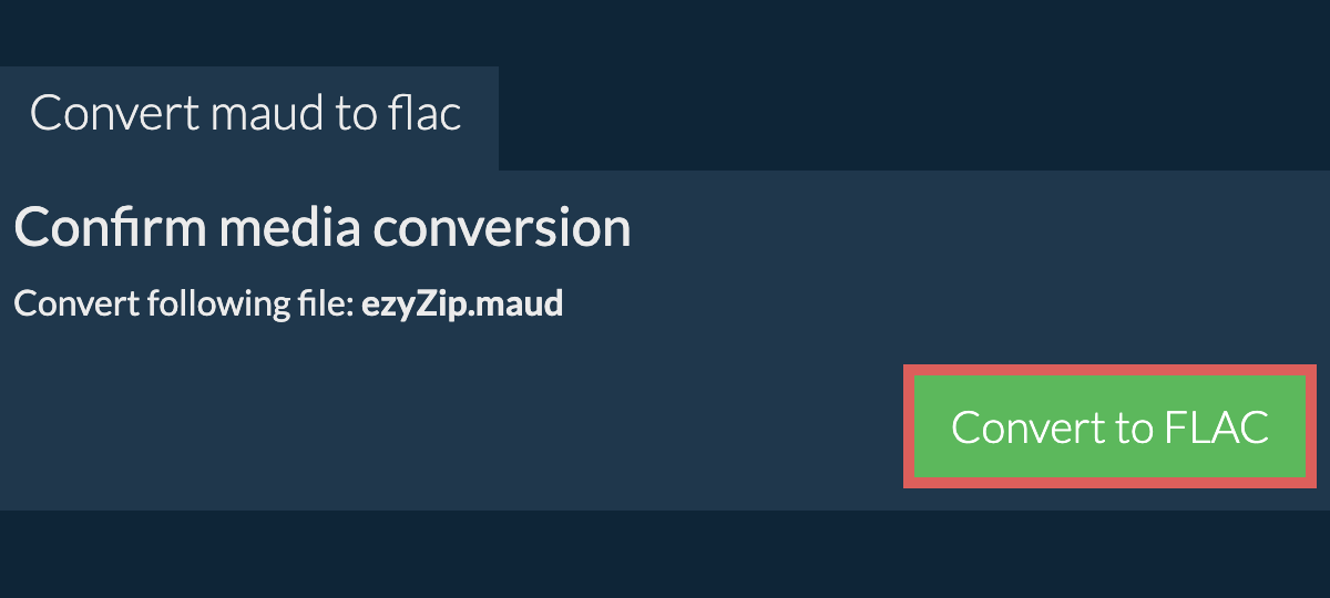 Convert to FLAC