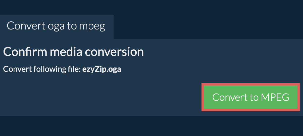 Convert to MPEG