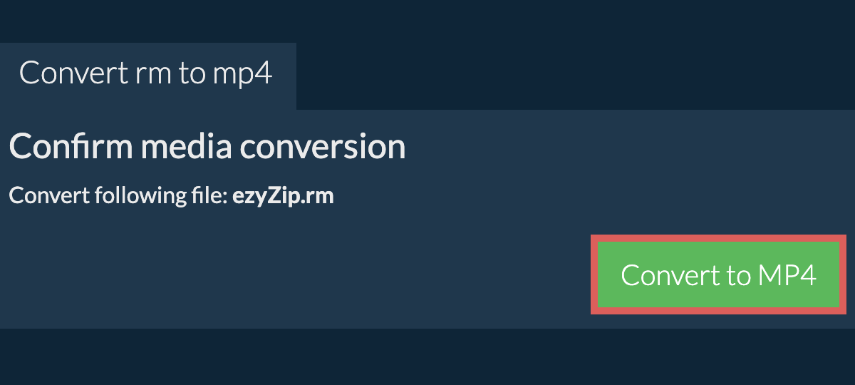 Convert to MP4