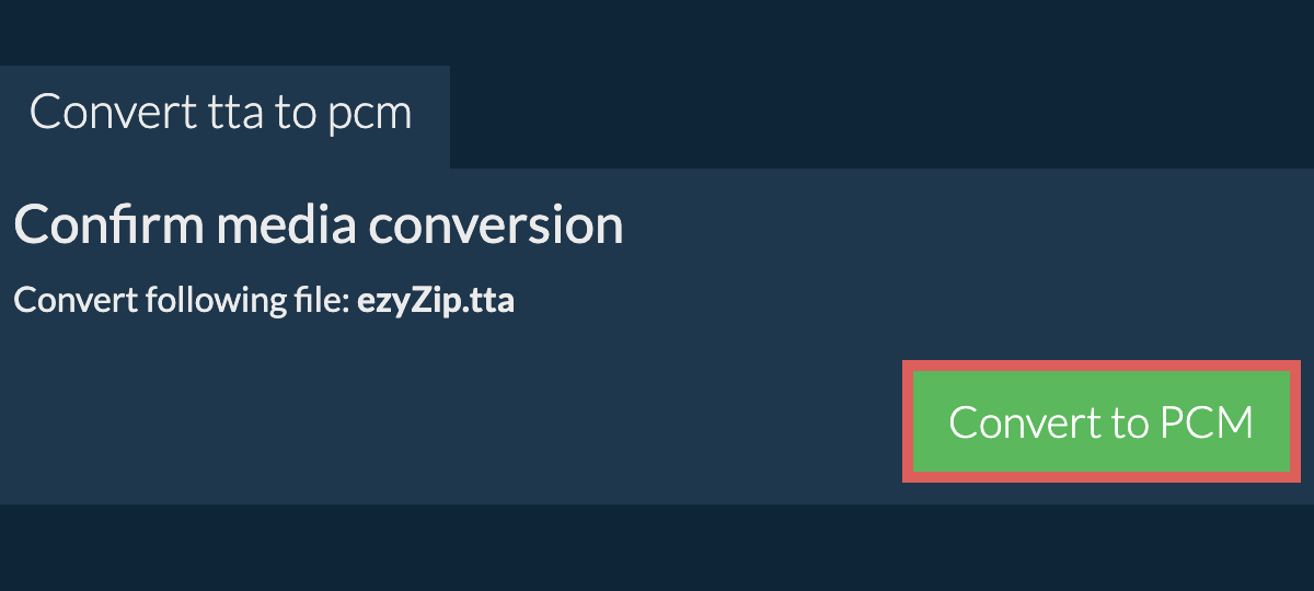 Convert to PCM