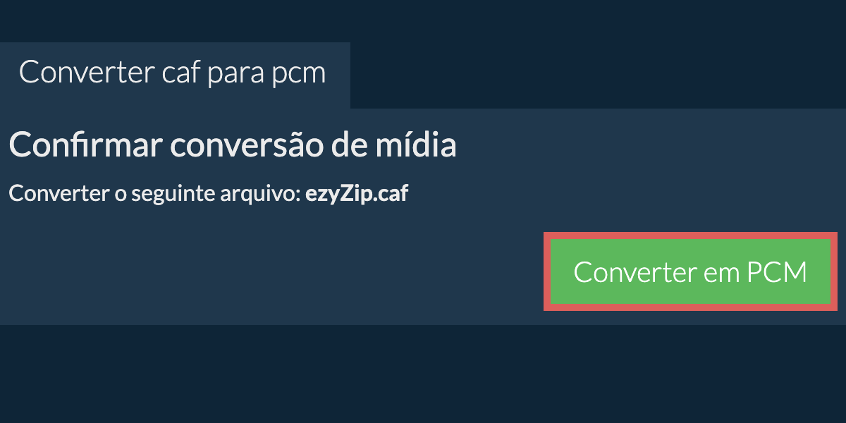 Converter em PCM