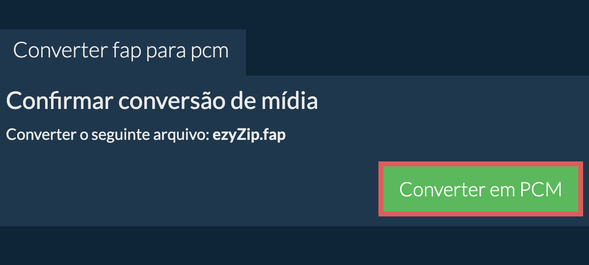 Converter em PCM