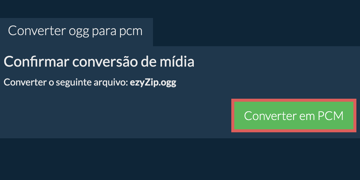 Converter em PCM