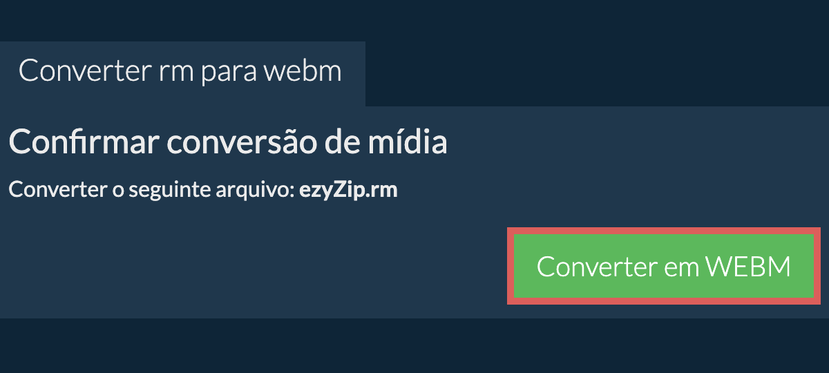 Converter em WEBM