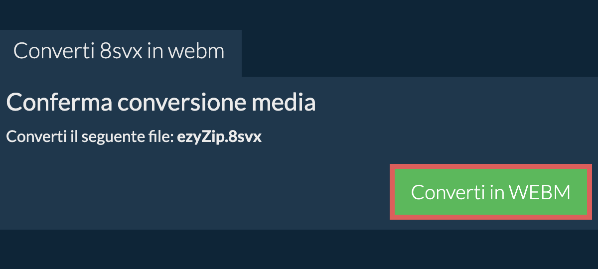 Converti in WEBM