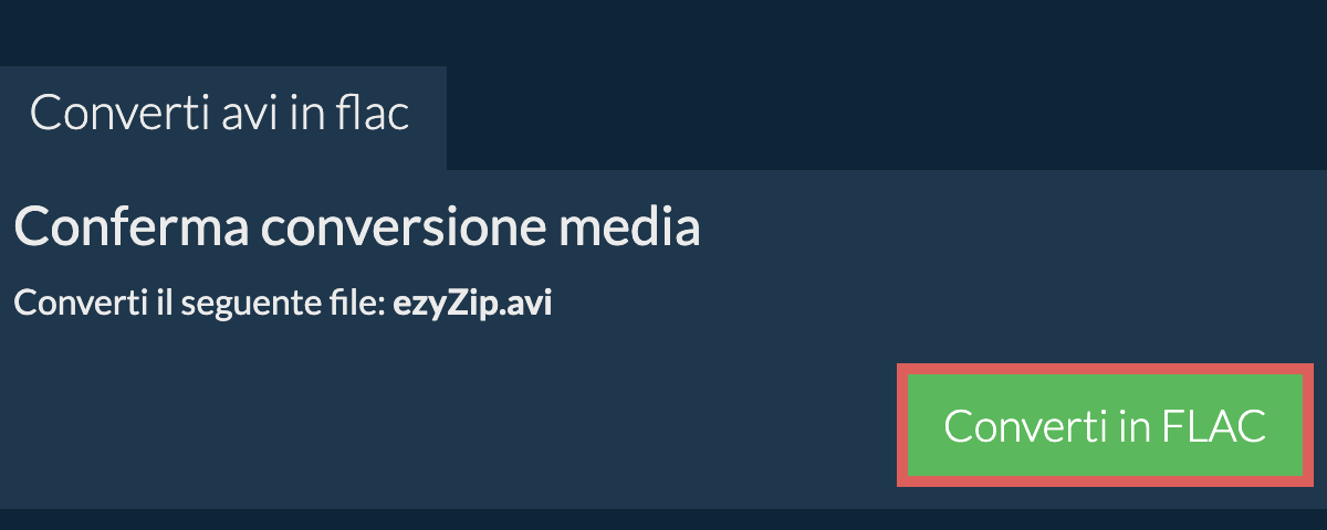 Converti in FLAC
