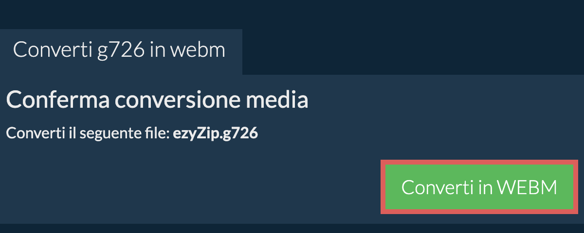 Converti in WEBM