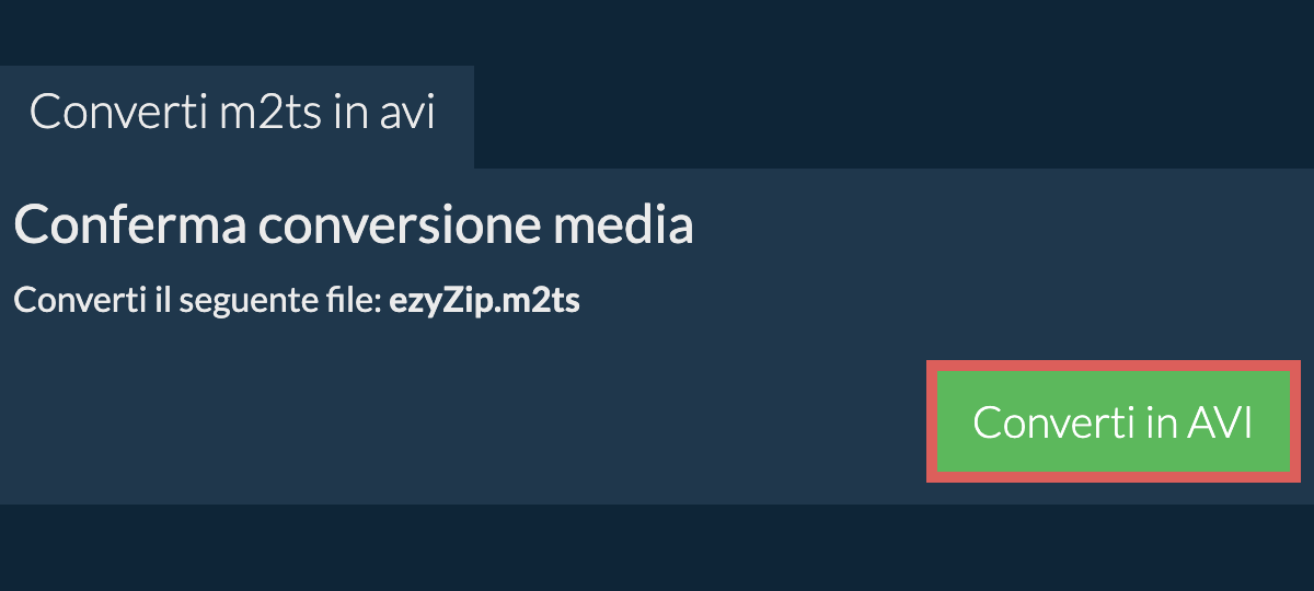 Converti in AVI