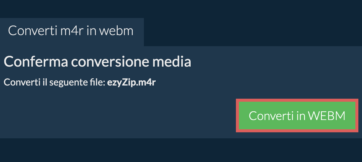 Converti in WEBM