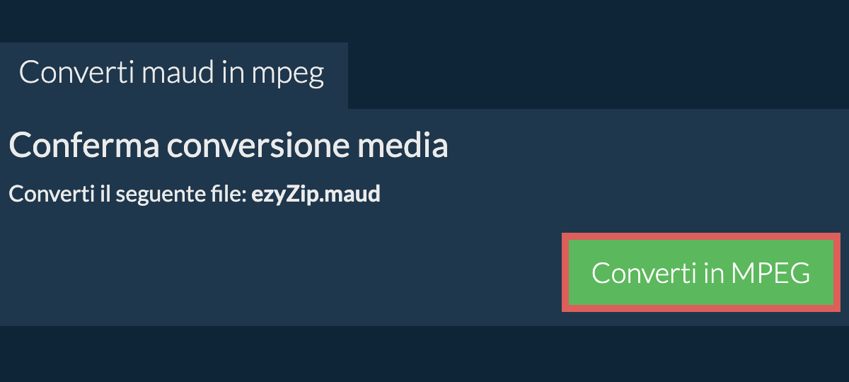 Converti in MPEG