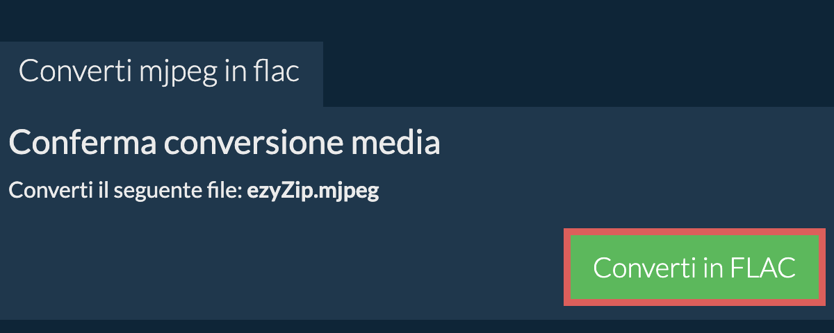 Converti in FLAC