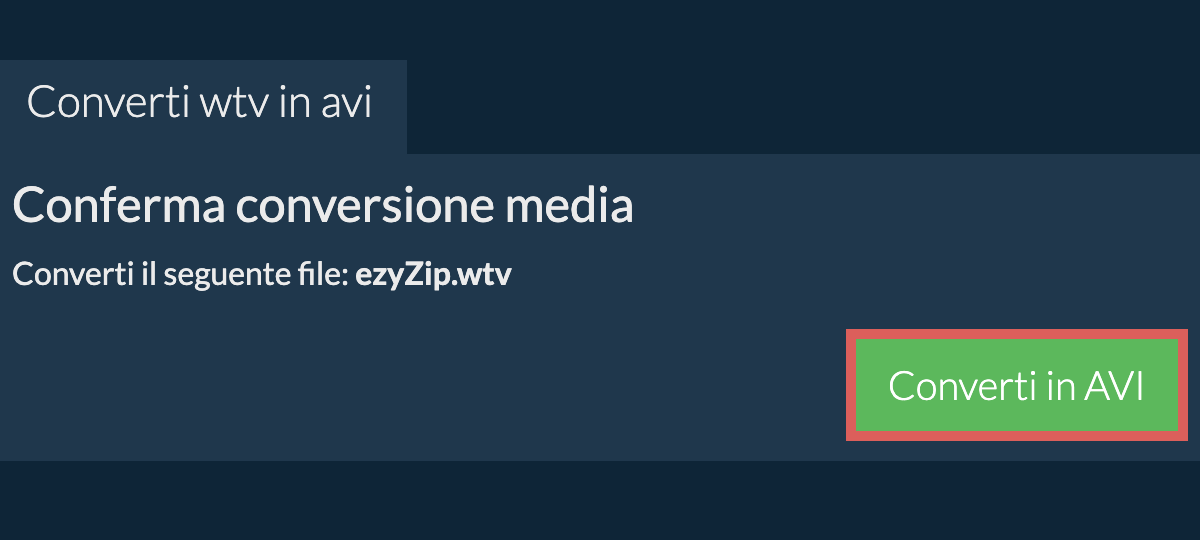 Converti in AVI