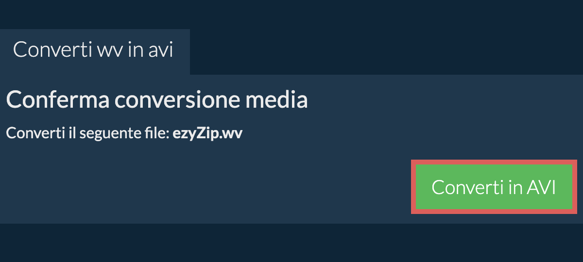 Converti in AVI