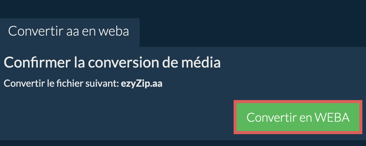 Convertir en WEBA