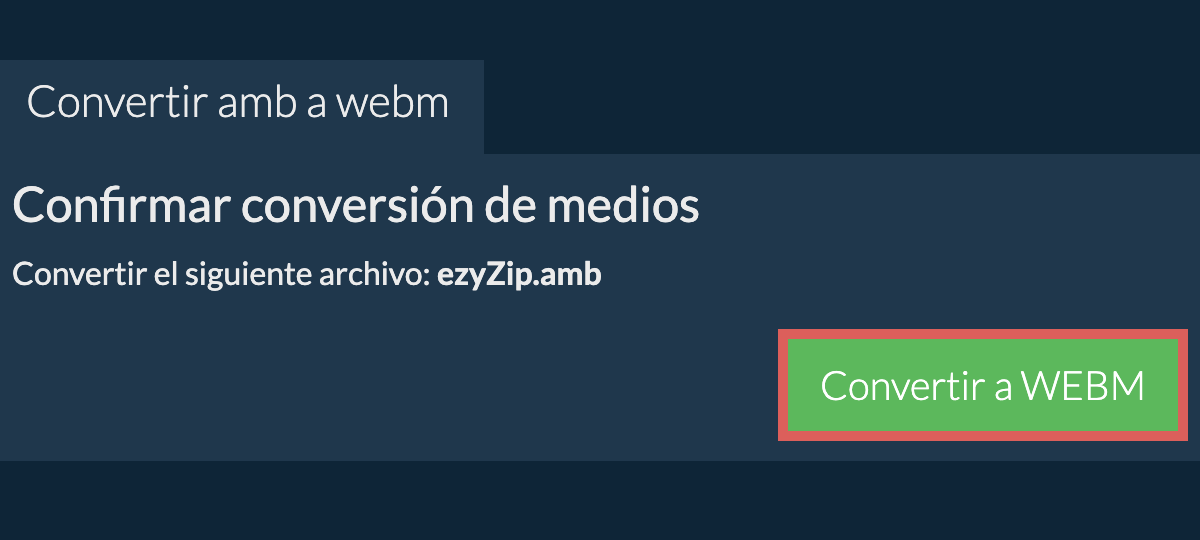 Convertir a WEBM