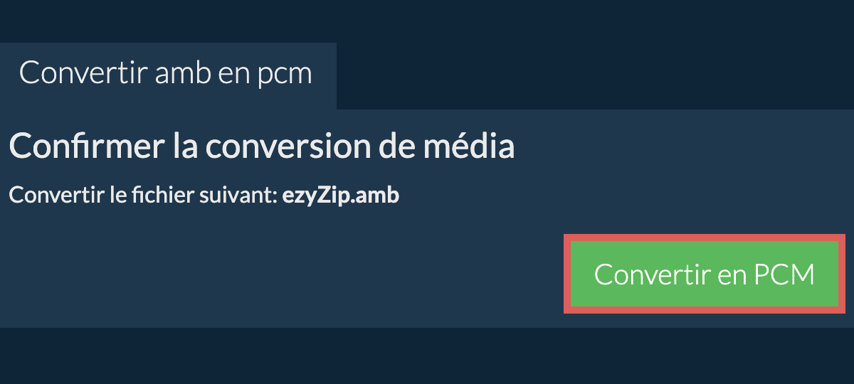 Convertir en PCM