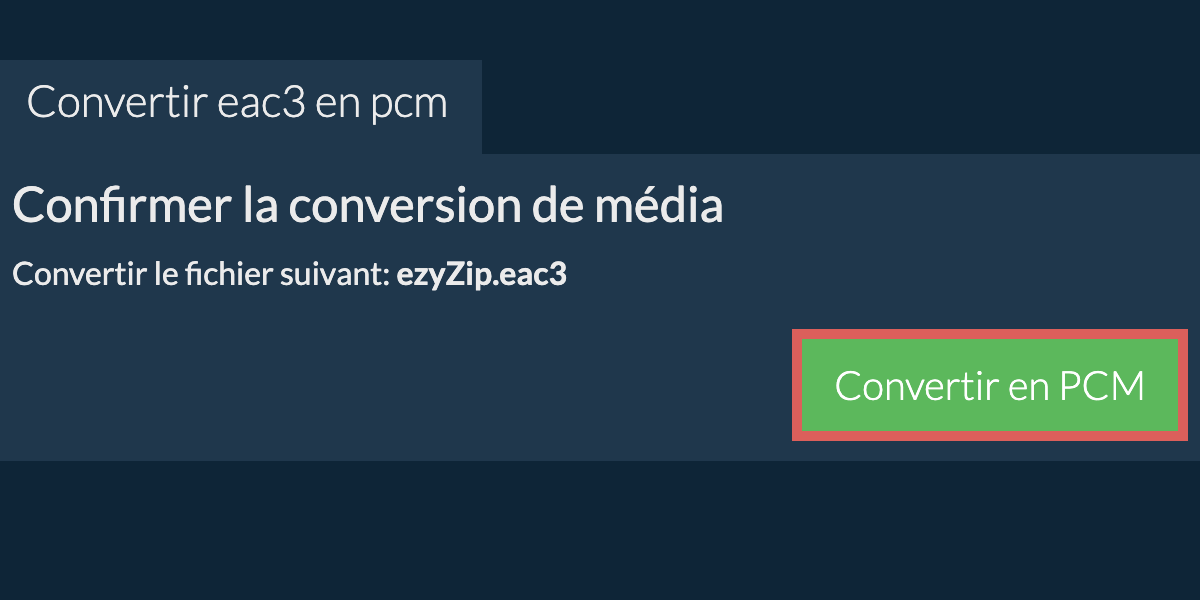 Convertir en PCM