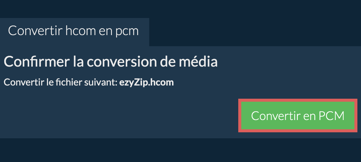 Convertir en PCM