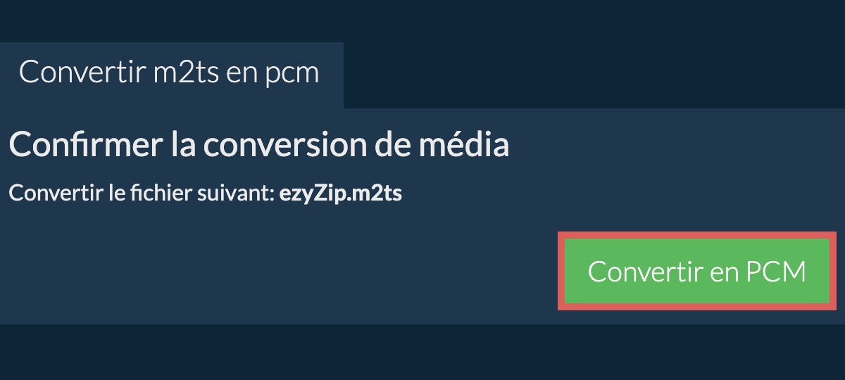 Convertir en PCM