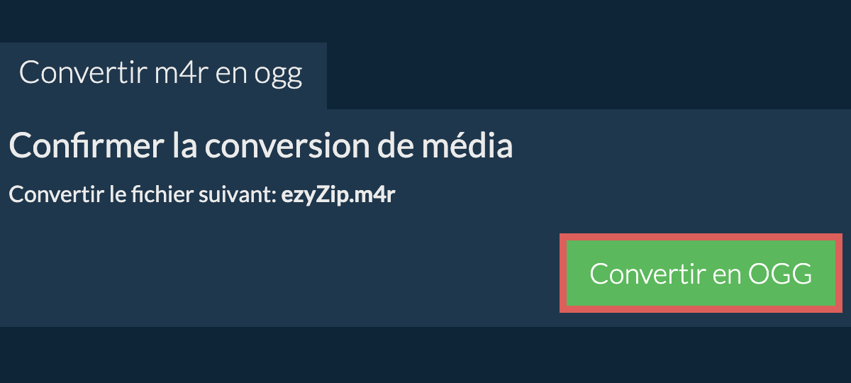 Convertir en OGG