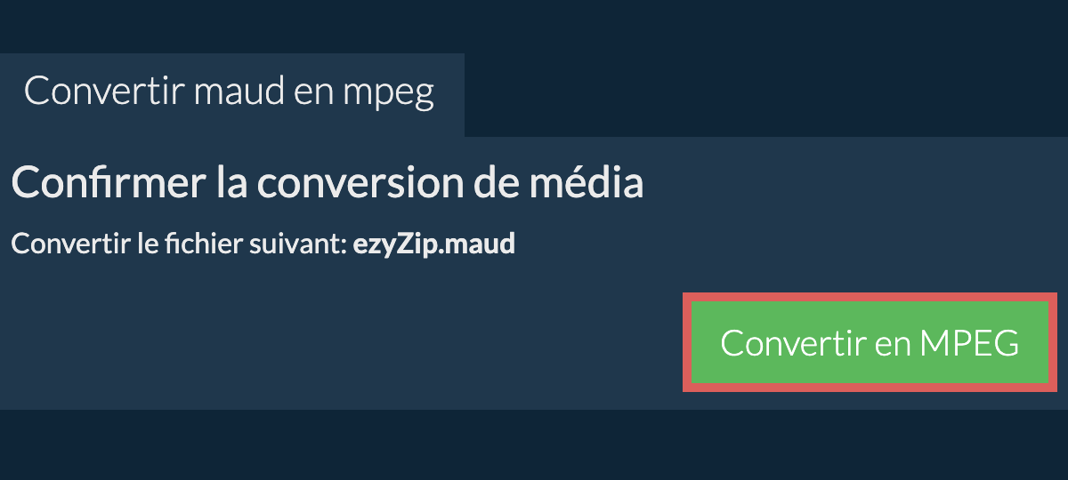 Convertir en MPEG