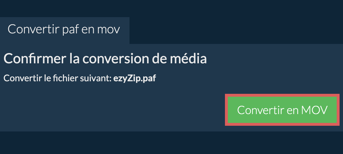 Convertir en MOV