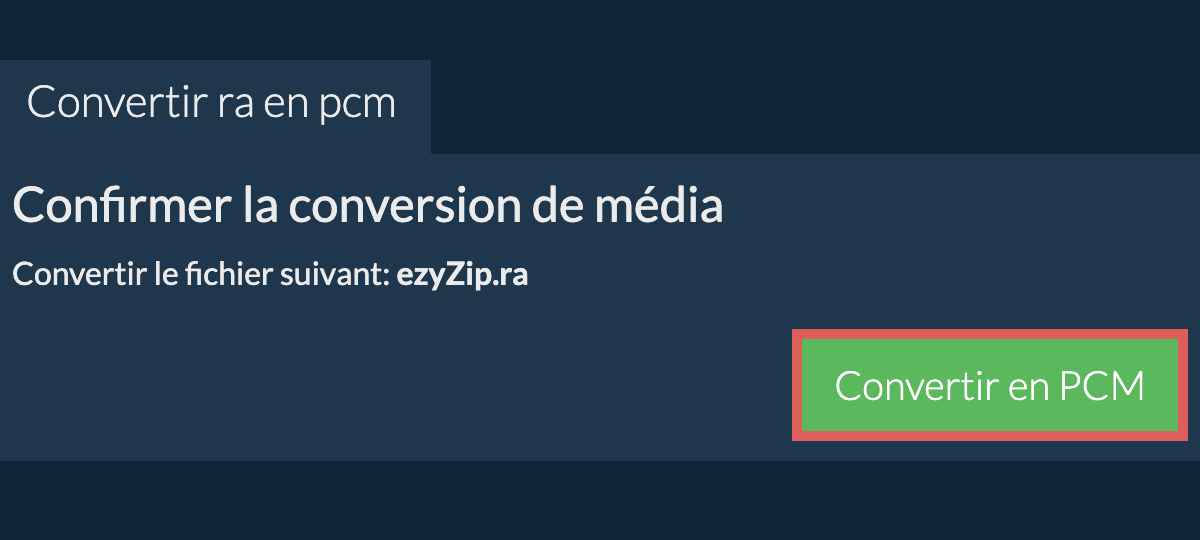 Convertir en PCM