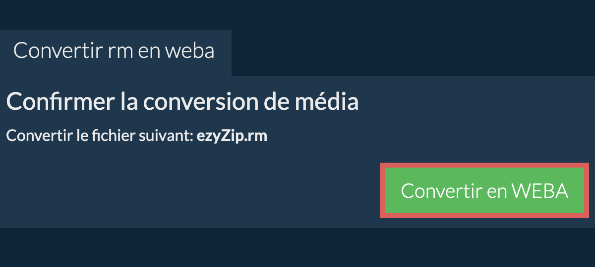 Convertir en WEBA