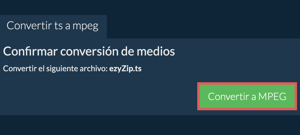 Convertir a MPEG