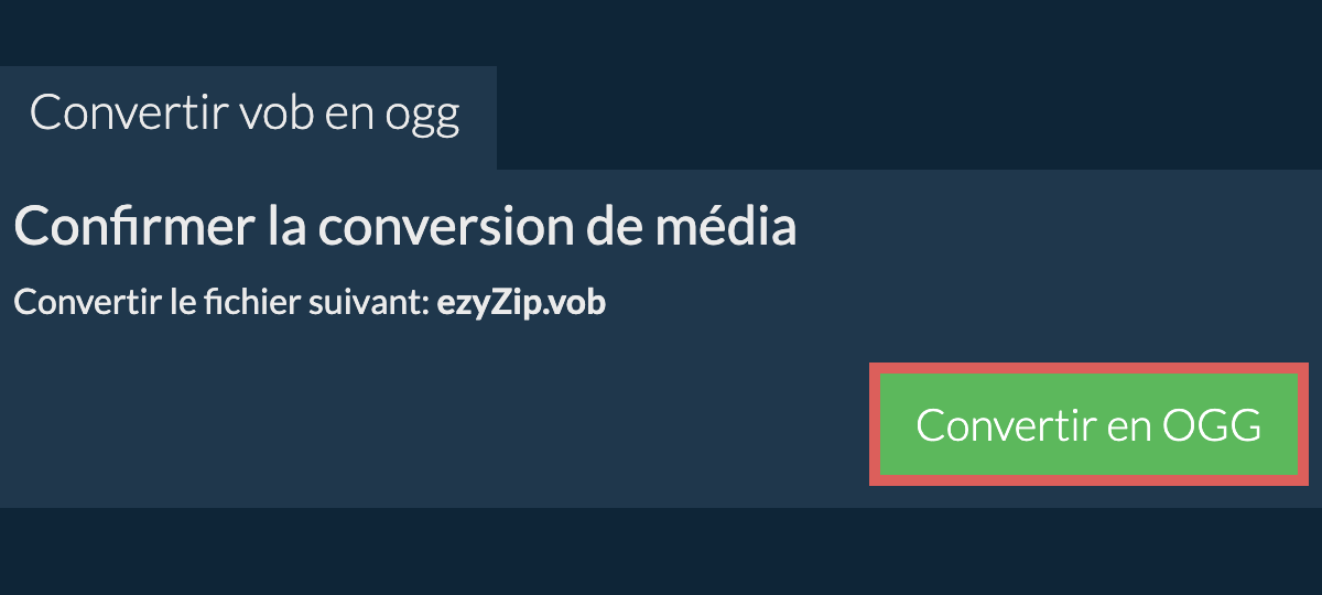 Convertir en OGG