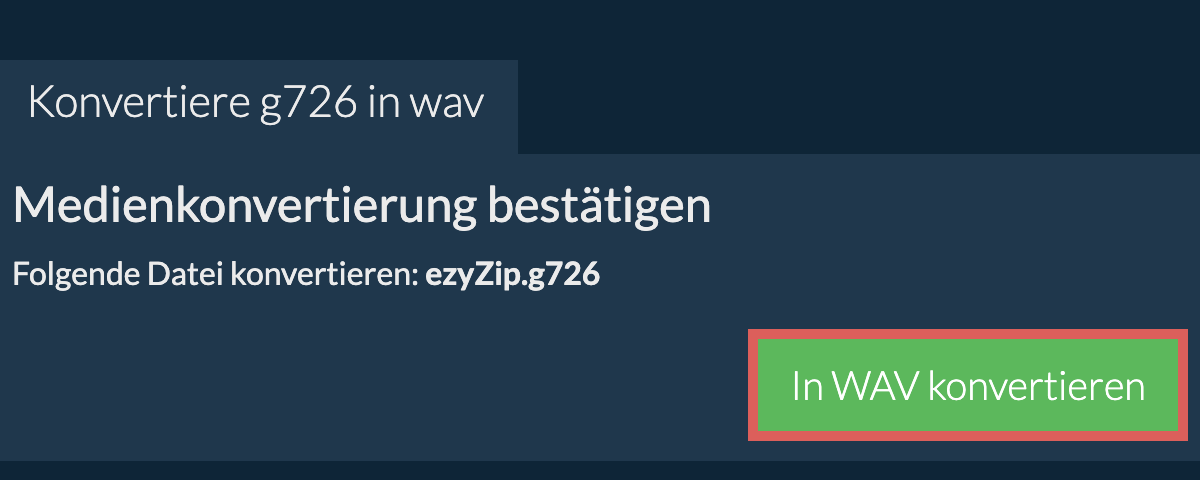 In WAV konvertieren