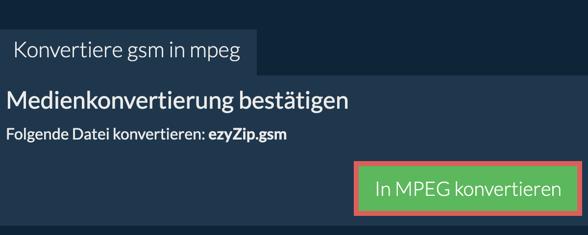 In MPEG konvertieren