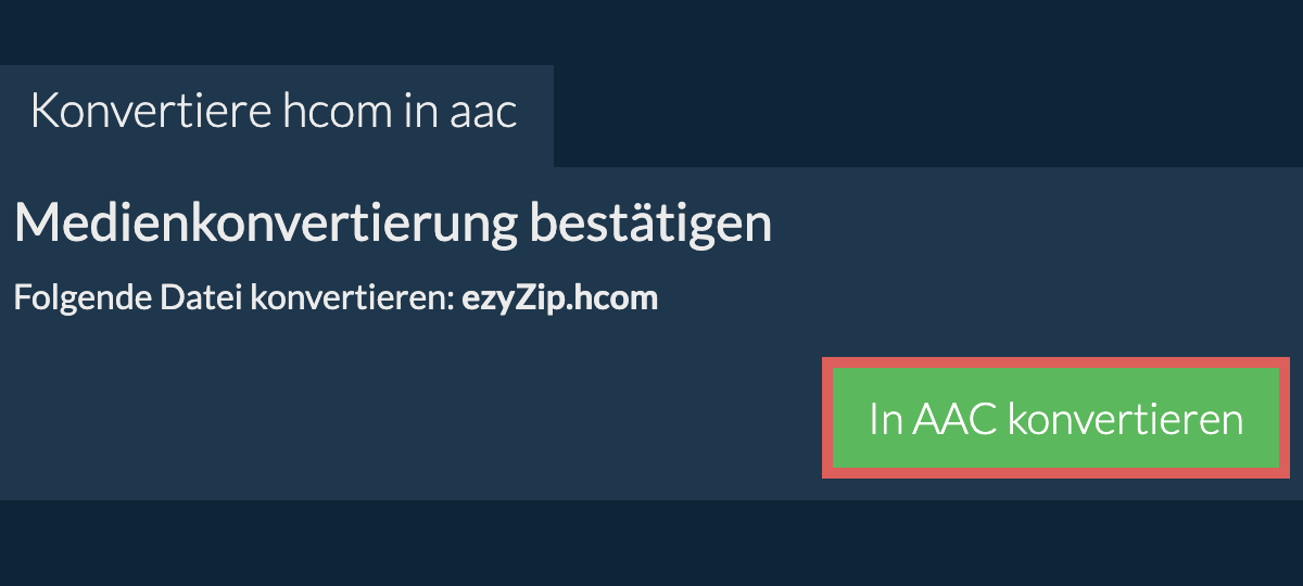 In AAC konvertieren