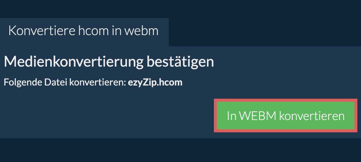 In WEBM konvertieren