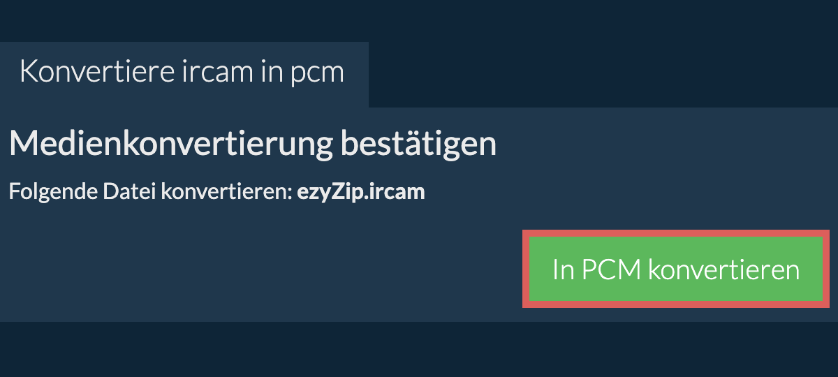 In PCM konvertieren