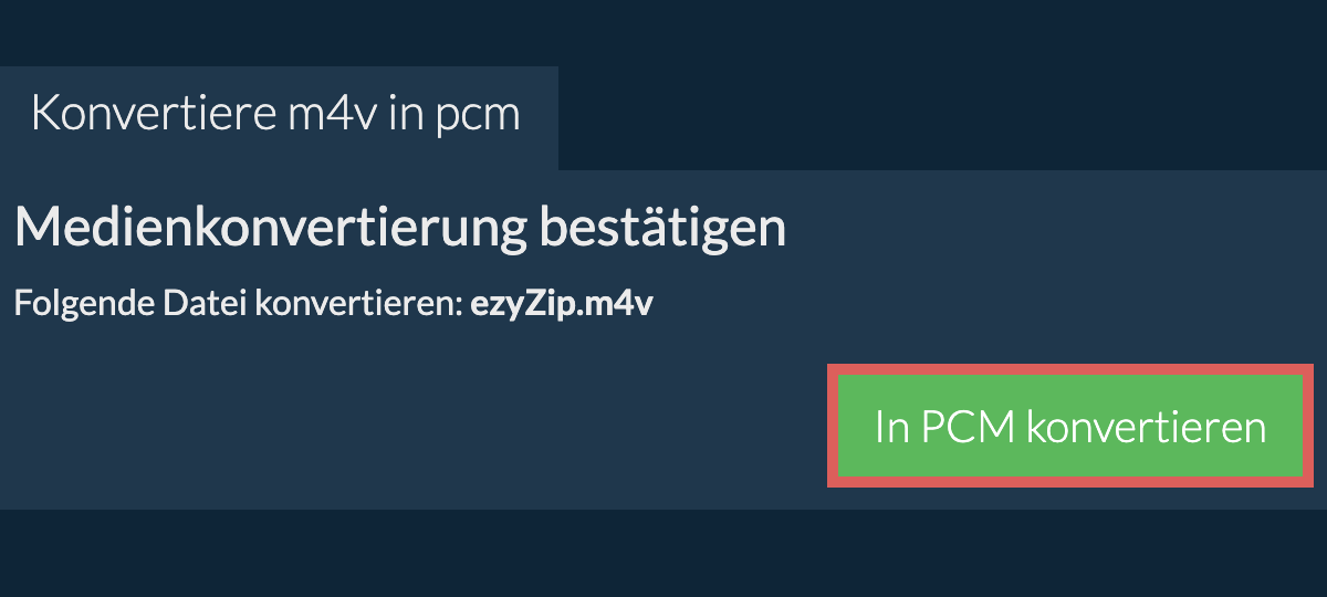 In PCM konvertieren