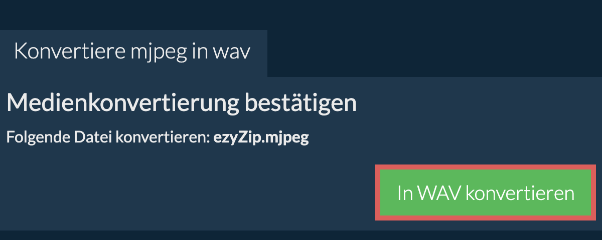 In WAV konvertieren