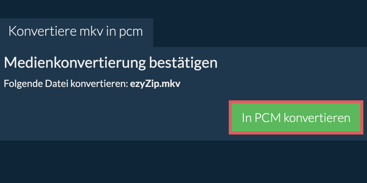 In PCM konvertieren