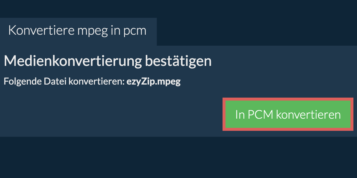 In PCM konvertieren