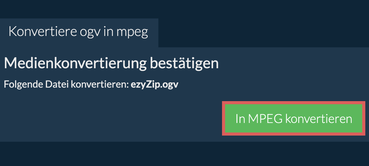 In MPEG konvertieren