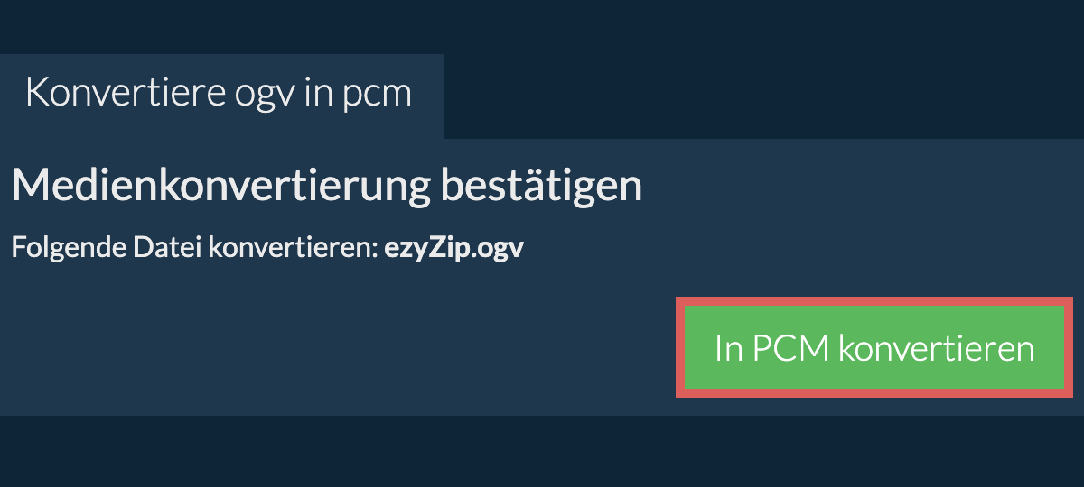 In PCM konvertieren