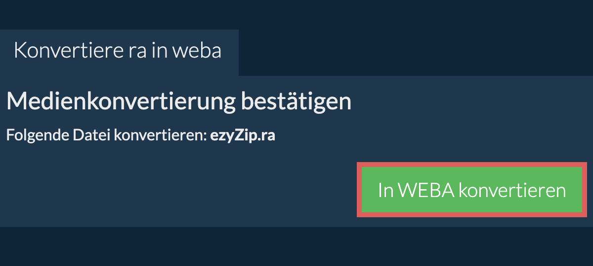 In WEBA konvertieren