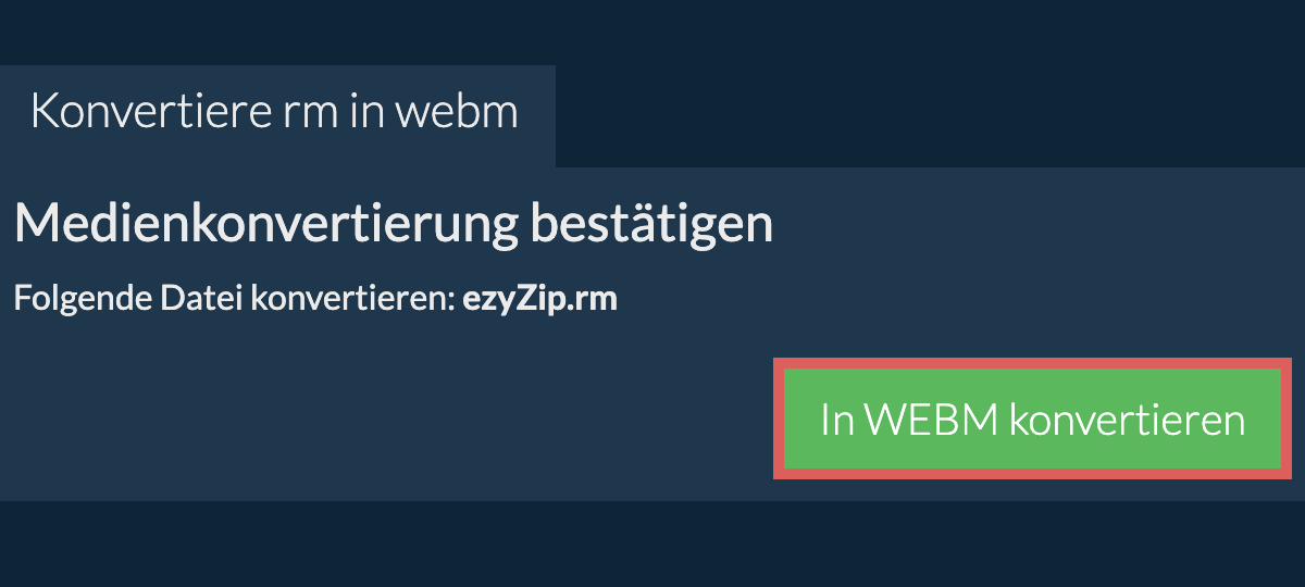 In WEBM konvertieren