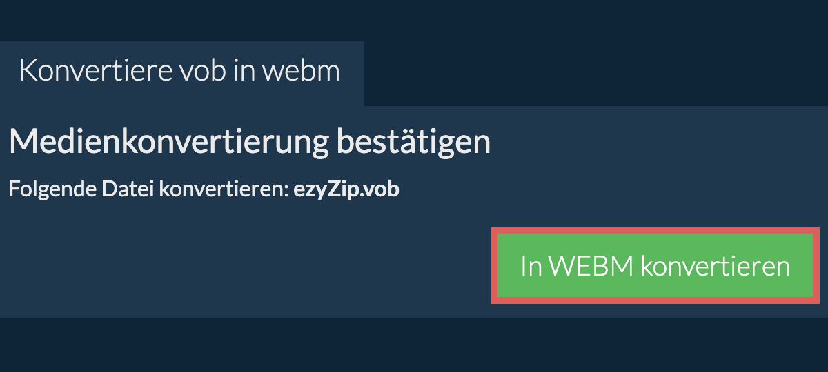 In WEBM konvertieren