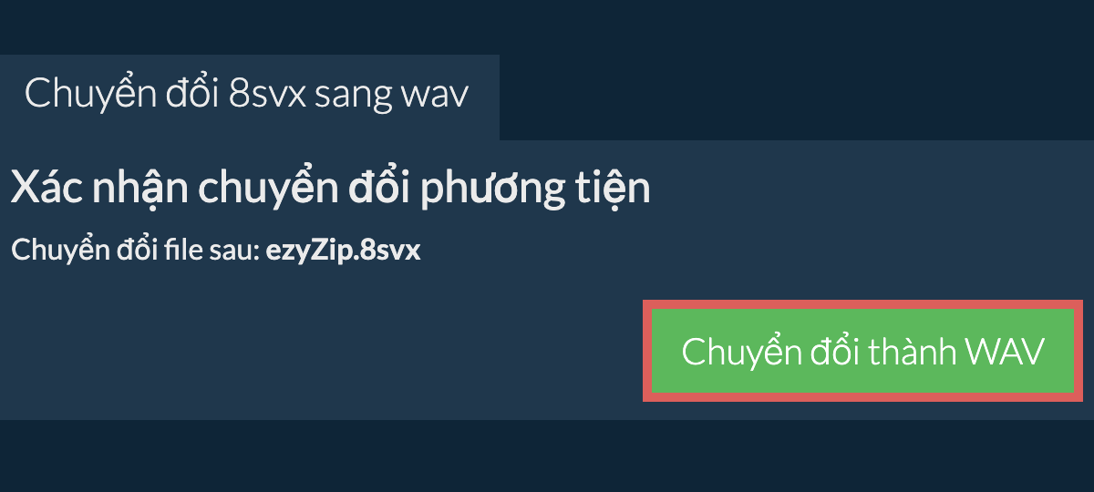 Chuyển đổi thành WAV