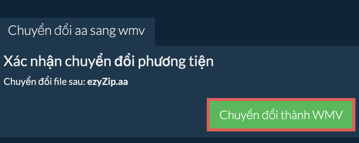 Chuyển đổi thành WMV