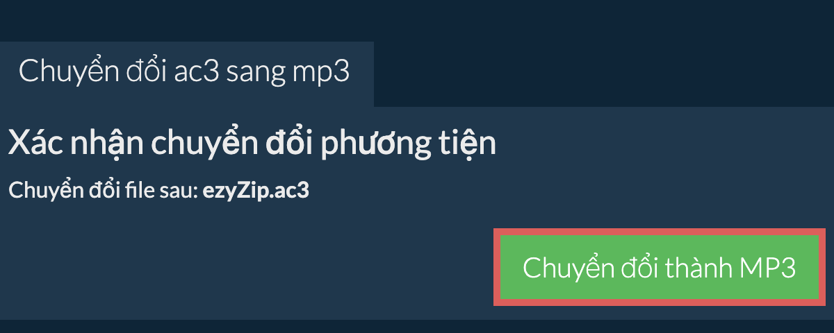 Chuyển đổi thành MP3