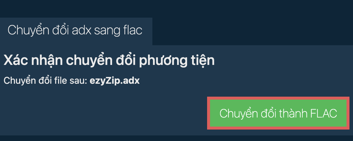 Chuyển đổi thành FLAC