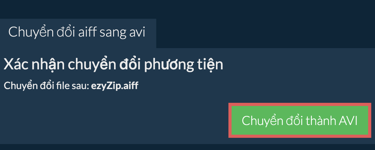 Chuyển đổi thành AVI