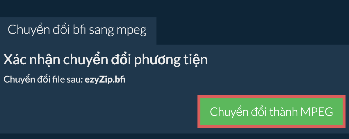 Chuyển đổi thành MPEG